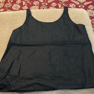 Eileen Fisher Black Linen Tank Top